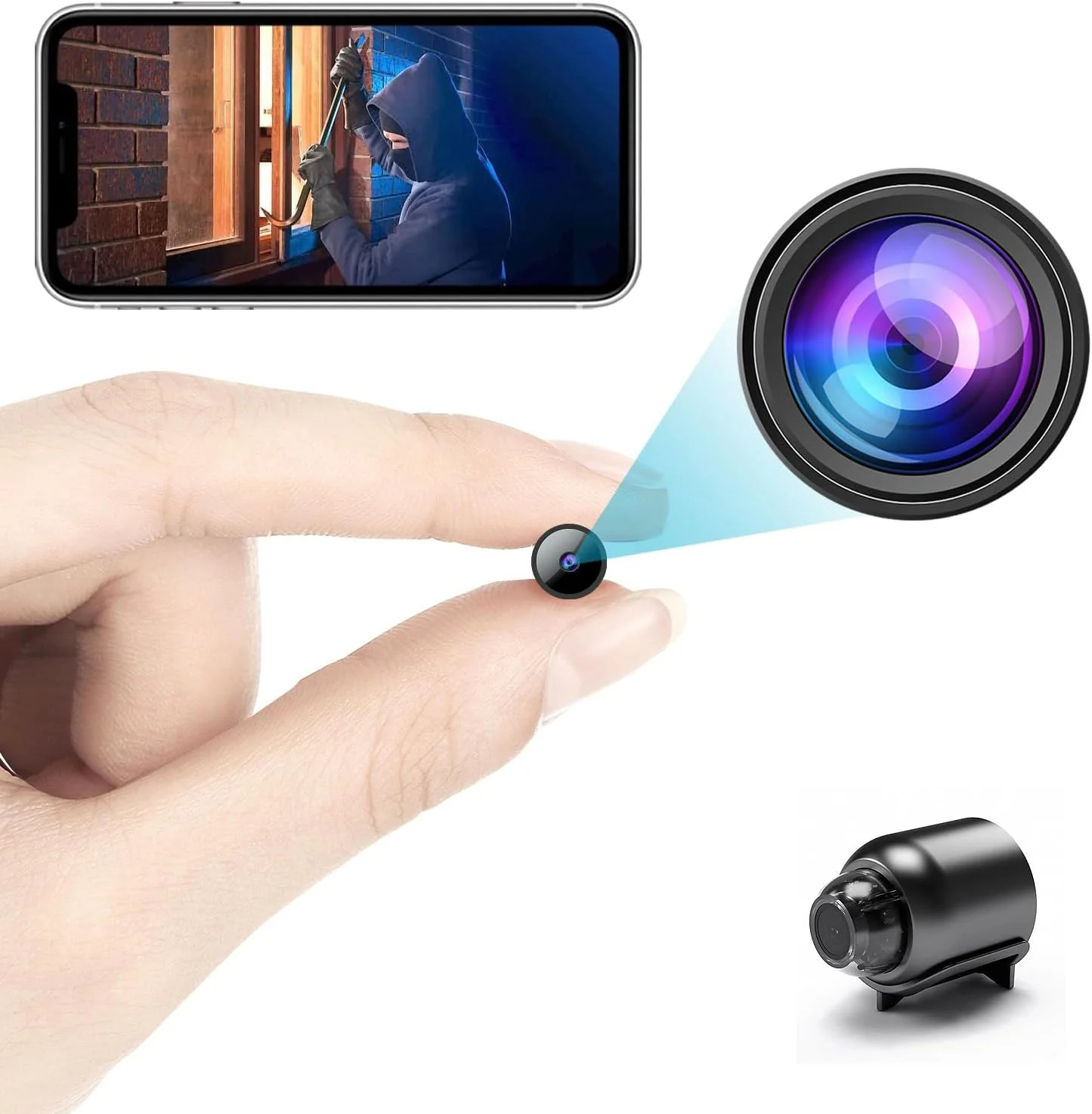 Mini Caméra de Surveillance WiFi – Sécurité Discrète, Contrôle Total – Image 2