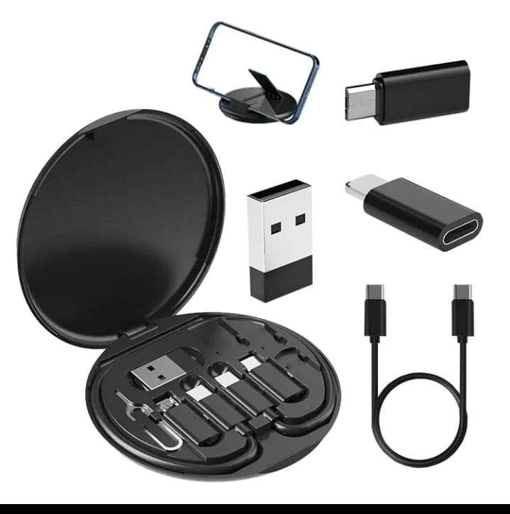 Kit de Charge Universel 6-en-1 avec Support Téléphone Intégré